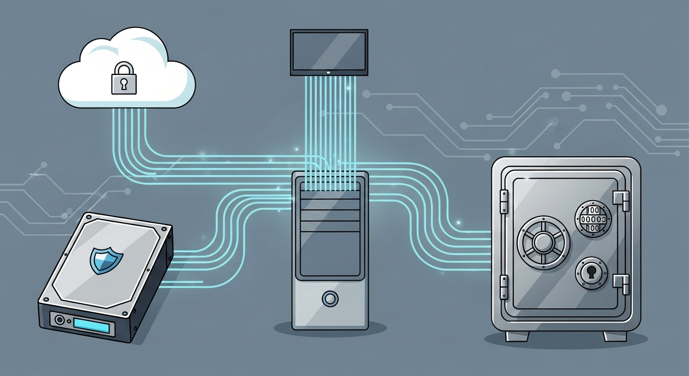 Data backup strategy illustration